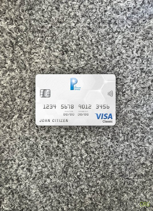 Royaume , Uni The Pension Service Bank Visa Classic Card Photolook ,